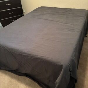 Brooklinen King Size Charcoal Gray Flat Sheet OEKO TEX Certified Luxury Cotton